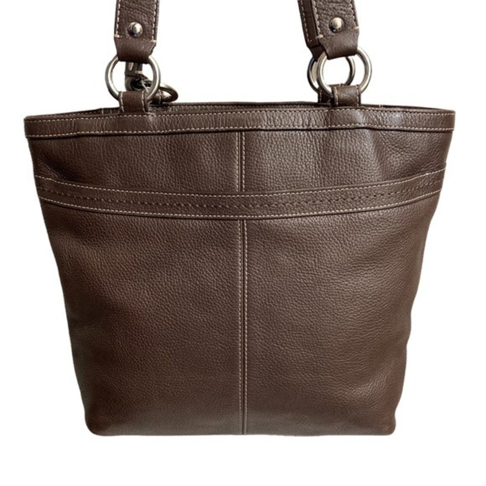 Coach brown leather tote bag - Picture 5 of 12